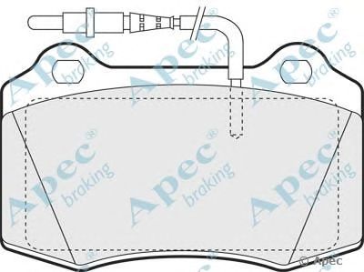APEC BRAKING pad994 -  Комплект тормозных колодок, дисковый тормоз